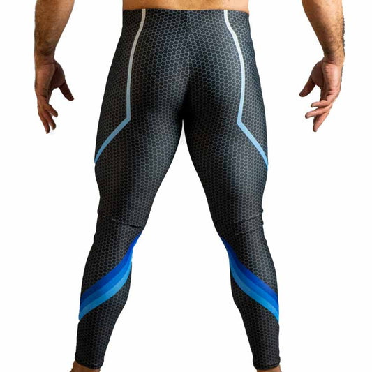 Chaos Blue Bodybuilding Tights