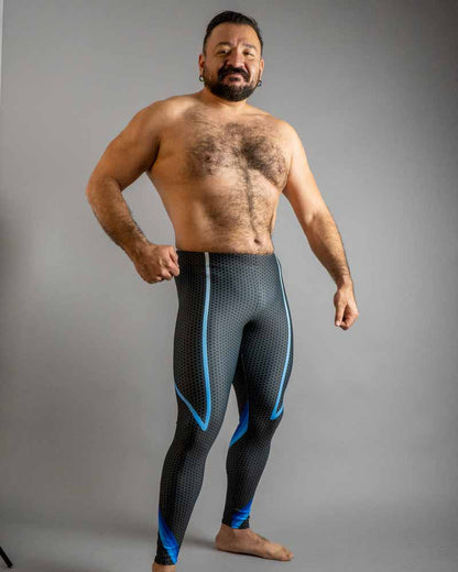 Chaos Blue Bodybuilding Tights