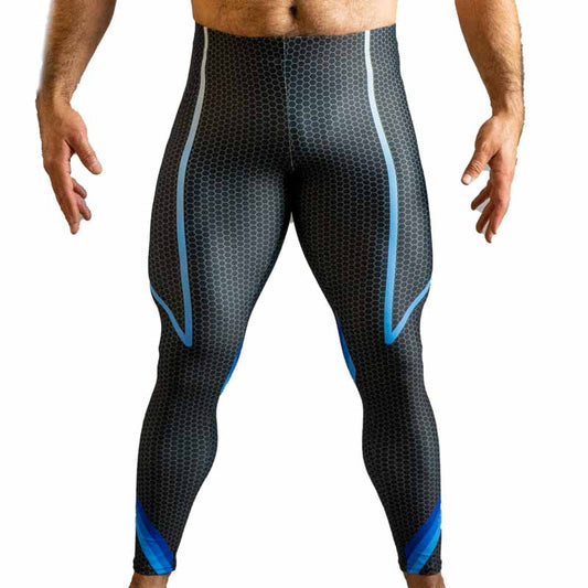 Chaos Blue Bodybuilding Tights