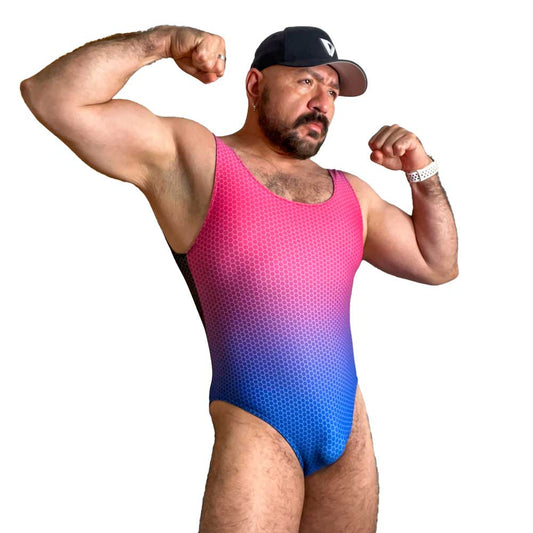 Double Helix (Bisexual Pride) Butcher Wrestling Singlet