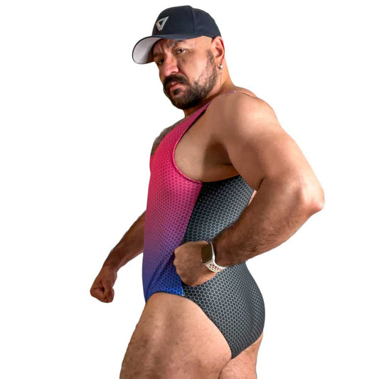 Double Helix (Bisexual Pride) Butcher Wrestling Singlet