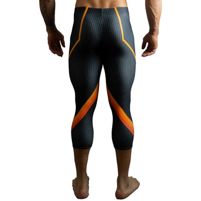 Electric Orange Capri Bodybuilding Tights