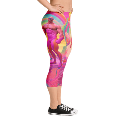 Psychedelic Muscle Dad 3/4 Bodybuilding Tights