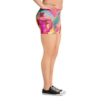Psychedelic Muscle Dad Spandex Shorts