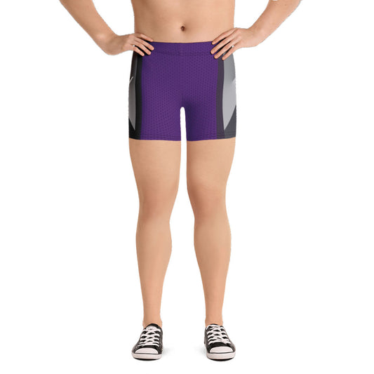 Purple Mamba Spandex Shorts for queer fitness