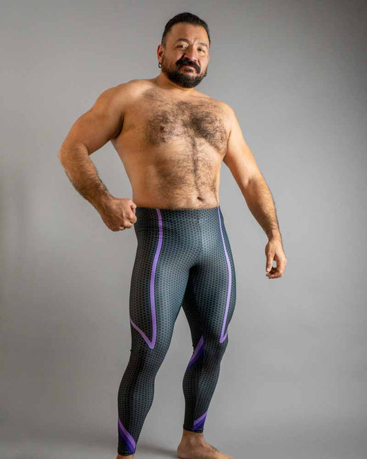 Purple Cetus Bodybuilding Tights