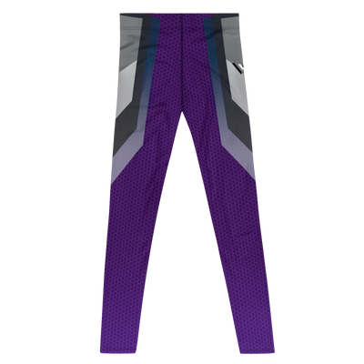 Purple Mamba Plus-Size/High-Waisted/Wide-Ankle Bodybuilding Tights