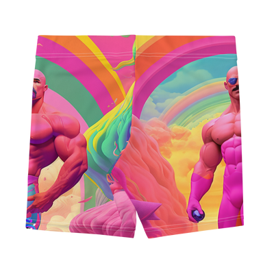 Psychedelic Muscle Dad Spandex Shorts