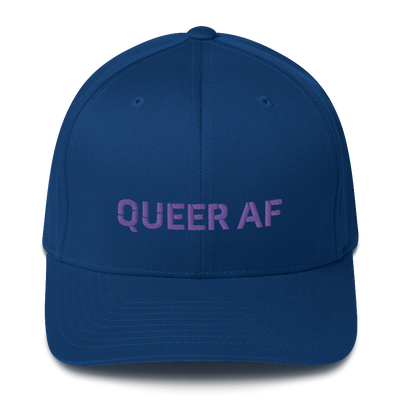 Queer AF Camohtli Curved Bill, Closed Back Baseball Hat