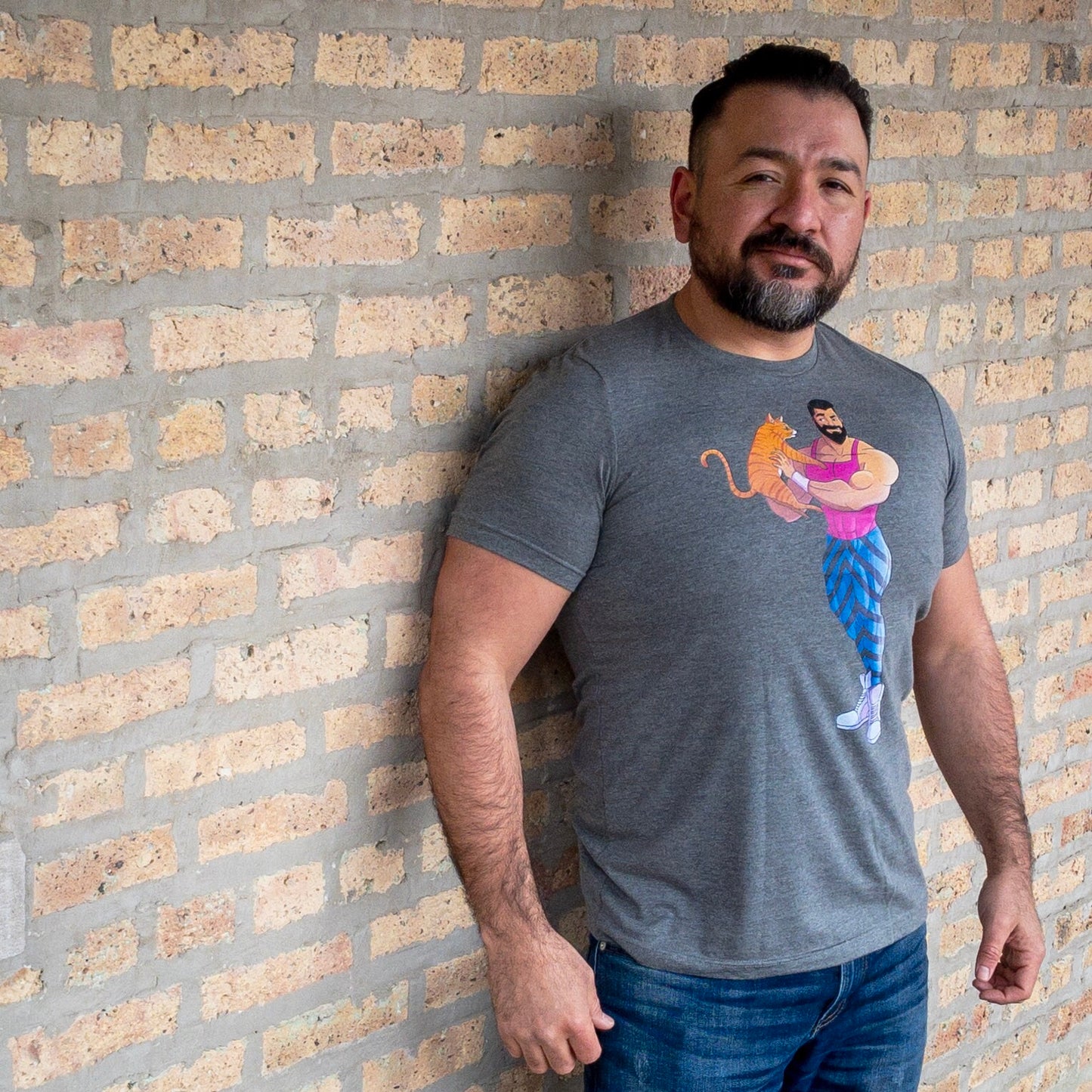 Cat & Muscle T-Shirt
