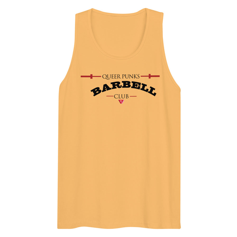 Queer Punks Barbell Club Cotton Tank Top (Honey)