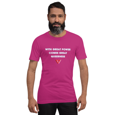With Great Power Comes Great Queerness Cotton T-Shirt